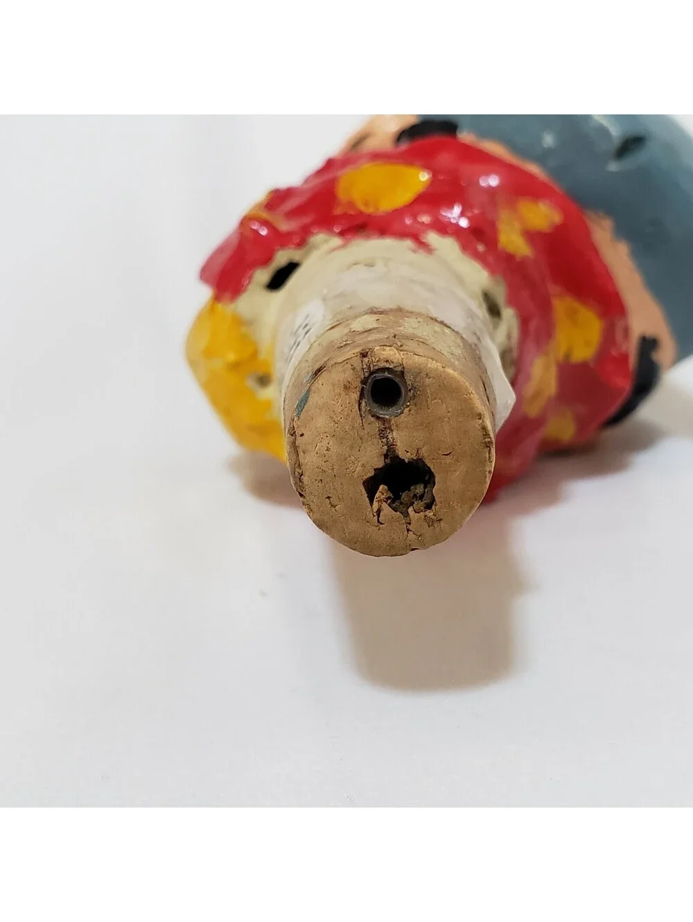 Vintage Bottle Stopper Pourer Figural Composite Crazy Pierre Googly Eye Barware